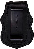 US Border Protection Belt Clip Badge Holder with Pocket and Chain (Black)