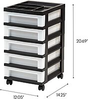 IRIS Storage Cart with Organizer Top