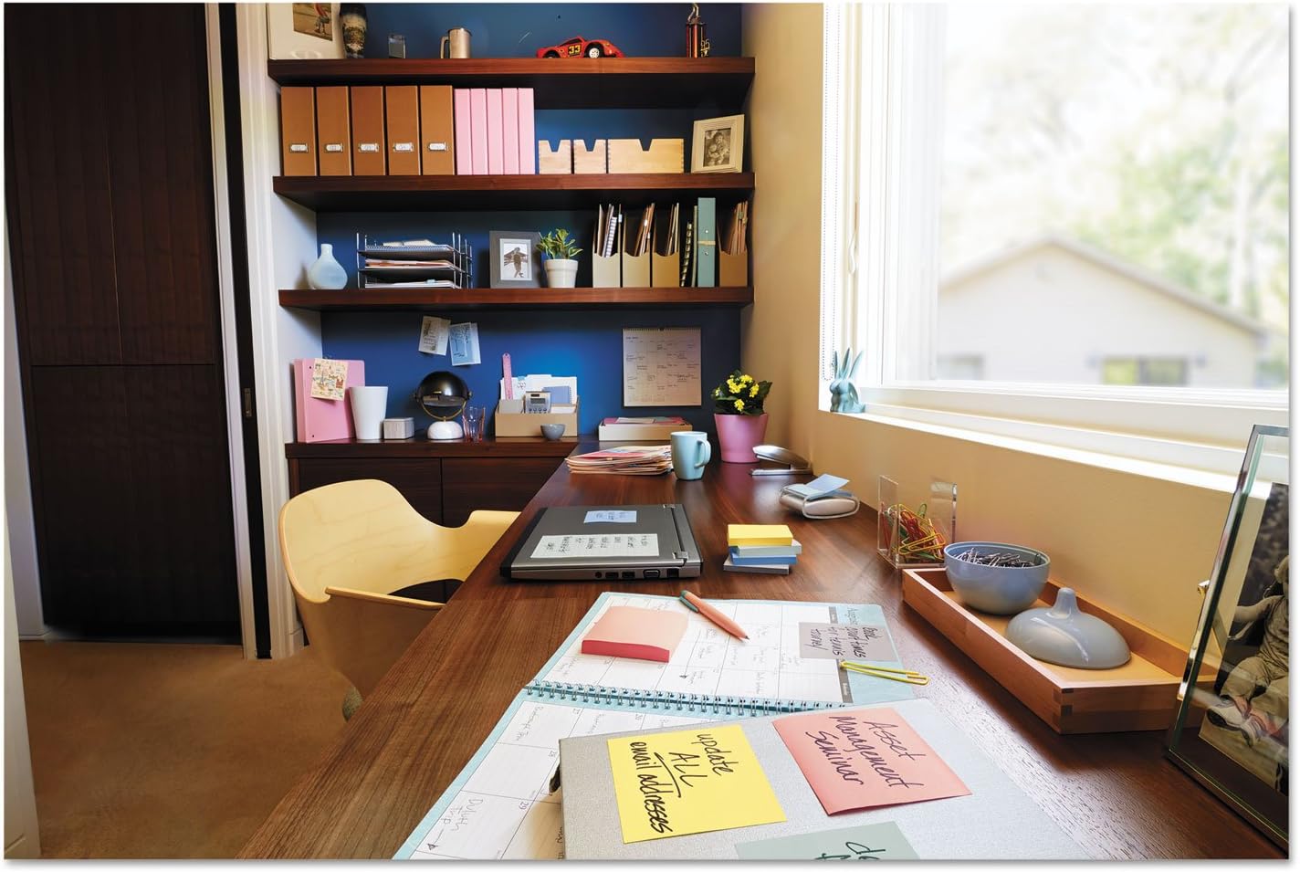 Post-it Greener Notes, 4 in x 6 in, 5 Pads, 100 Sheets/Pad, Lined, Clean Removal, School Supplies and Office Products