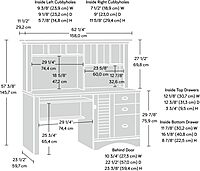 Sauder Harbor View Home Office Computer Desk with Hutch and Keyboard Tray