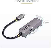 StarTech.com USB-C to Ethernet Adapter, 100W PD Pass-Through, NIC, USB 3.0 Type-C 1Gbps Multi Speed Network, Windows & Mac