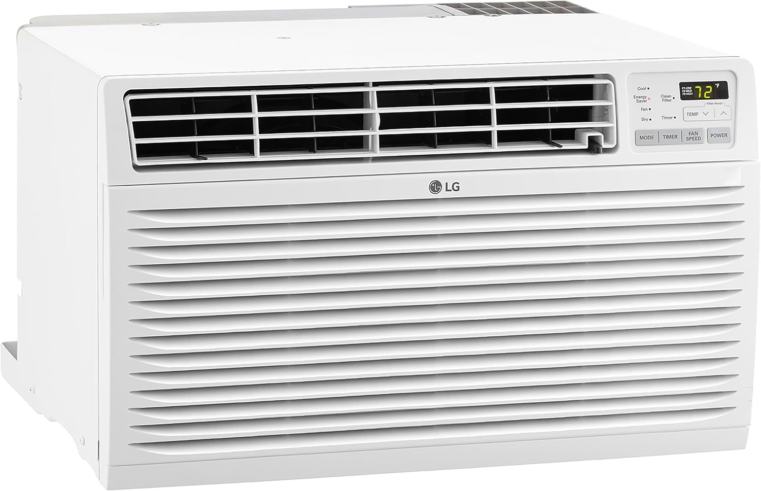 LG 9,800 BTU Through-the-Wall Air Conditioner, Cools 450 Sq.Ft., Electronic Control with Remote, Supplemental Heat, 230/208V