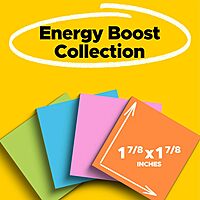 Post-it Super Sticky Notes, 18 Sticky Note Pads, 1 7/8 x 1 7/8 in., Energy Boost Collection