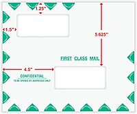 COMPLYRIGHT First Class Double-Window Tax Mailer Envelopes