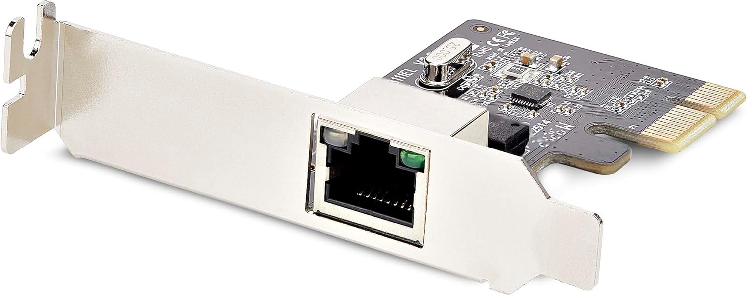StarTech.com 1-Port Gigabit PCIe Network Adapter Card, Low-Profile NIC, PCI Express LAN Card, Realtek RTL8111H, TAA Compliant