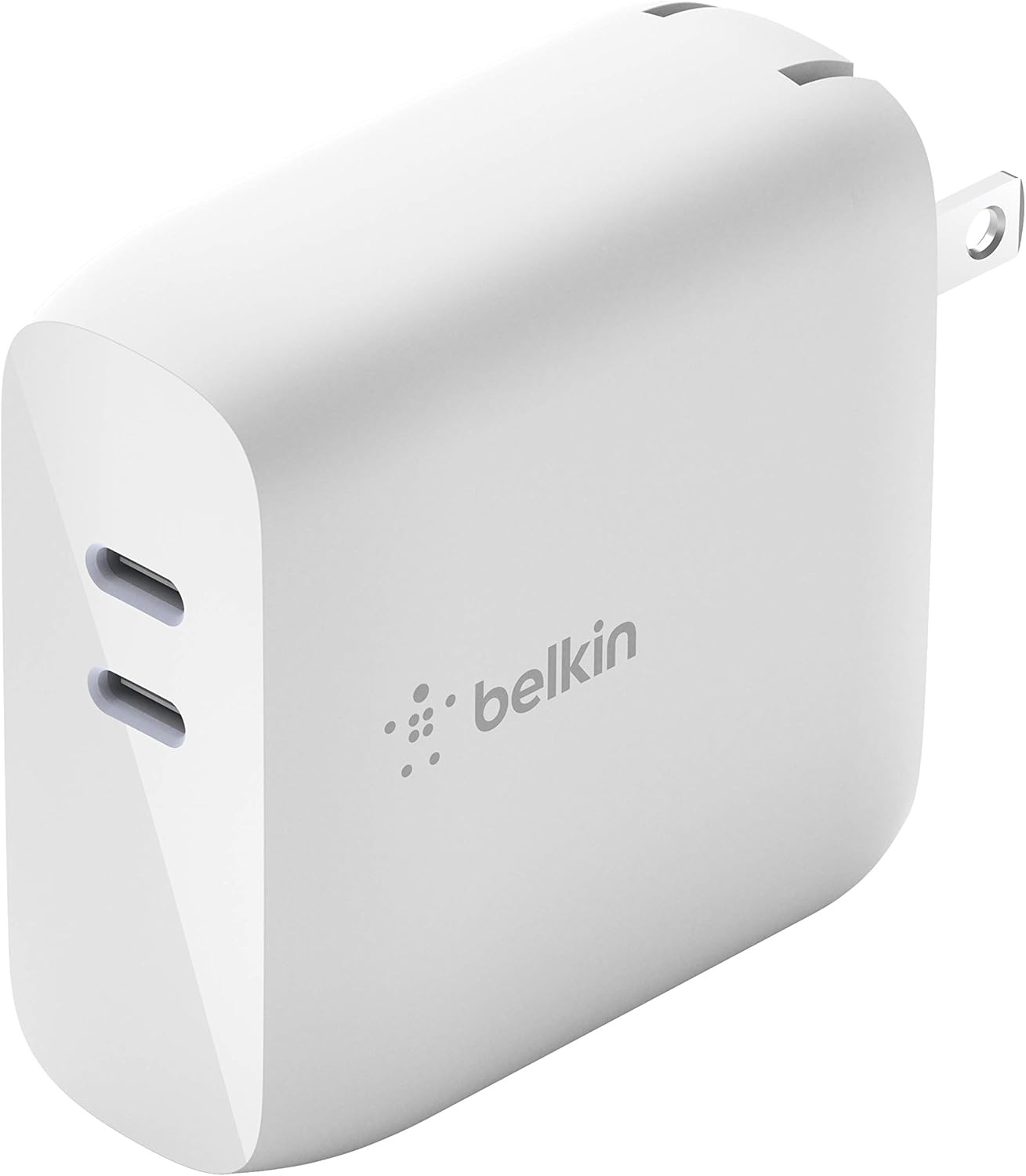 Belkin Dual Port USB C Charger Block 68W - GaN Fast Charging - Type C - USB-C PD Charge for Apple iPhone 16