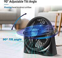 Commercial Cool 16in High-Velocity Floor Fan, 19-3/16inH x 20-9/16inW x 6-7/16inD, Black