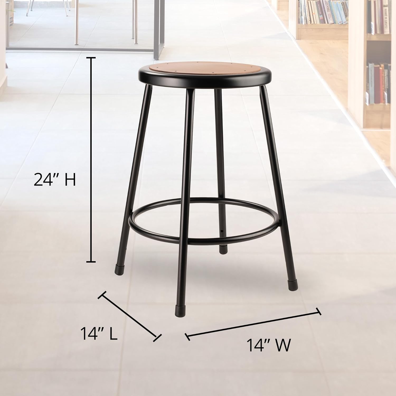 NATIONAL PUBLIC SEATING 6200 Series Heavy-Duty Steel Stool