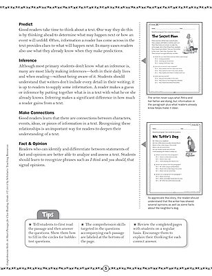 Scholastic Comprehension Skills: 40 Short Passages For Close Reading, Grade 1