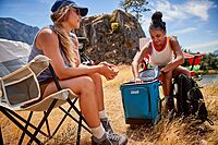 Coleman 42-Can Soft Rolling Cooler with Wheels, Leak-Proof Portable Insulated Chiller with 12+ Hour Ice Retention