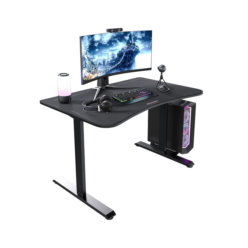 RESPAWN 1048 Gaming Desk - 48in Computer Desk With Mouse Pad, PC Workstation With Cable Management, Home Office Gaming Table - Black 48 in