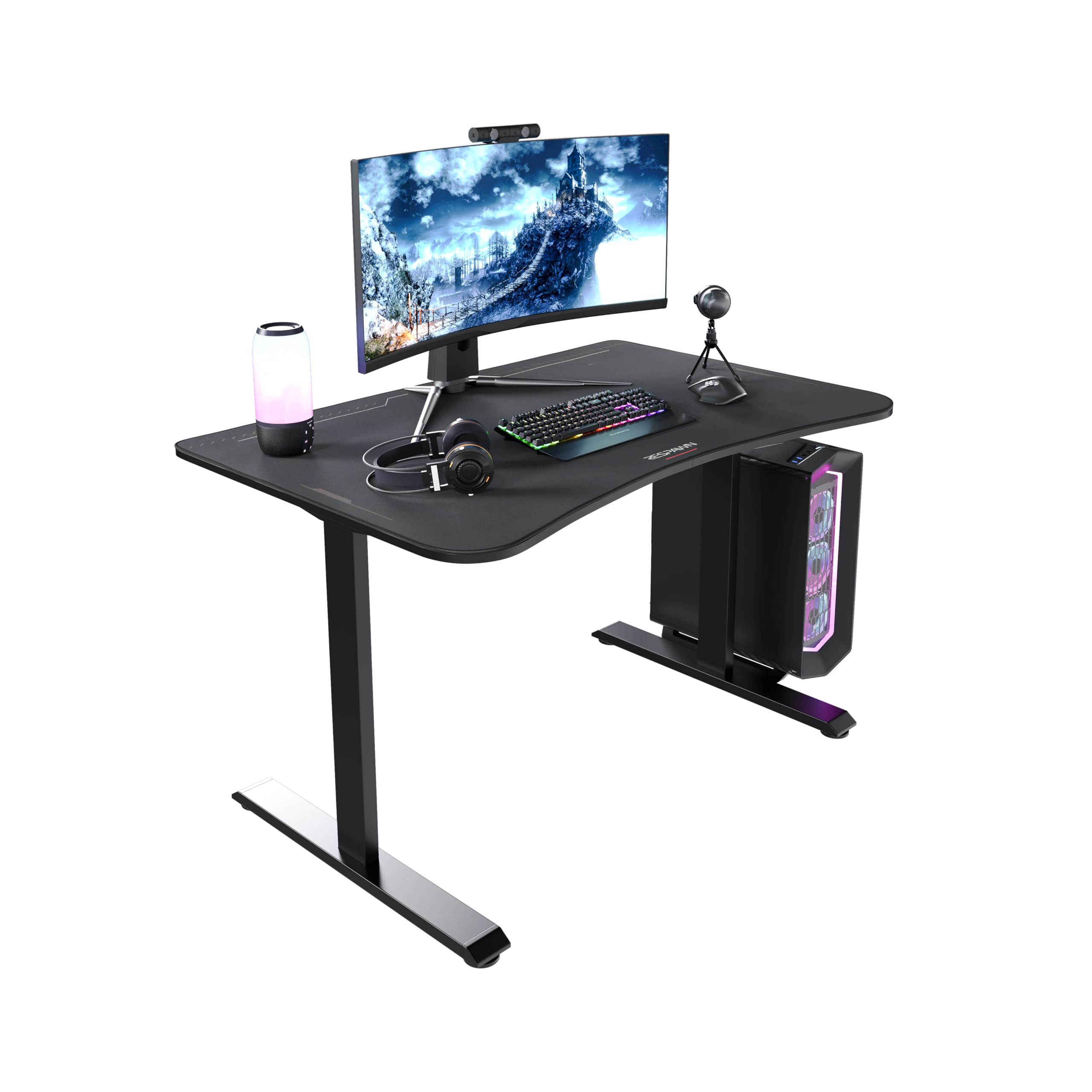 RESPAWN 1048 Gaming Desk - 48in Computer Desk With Mouse Pad, PC Workstation With Cable Management