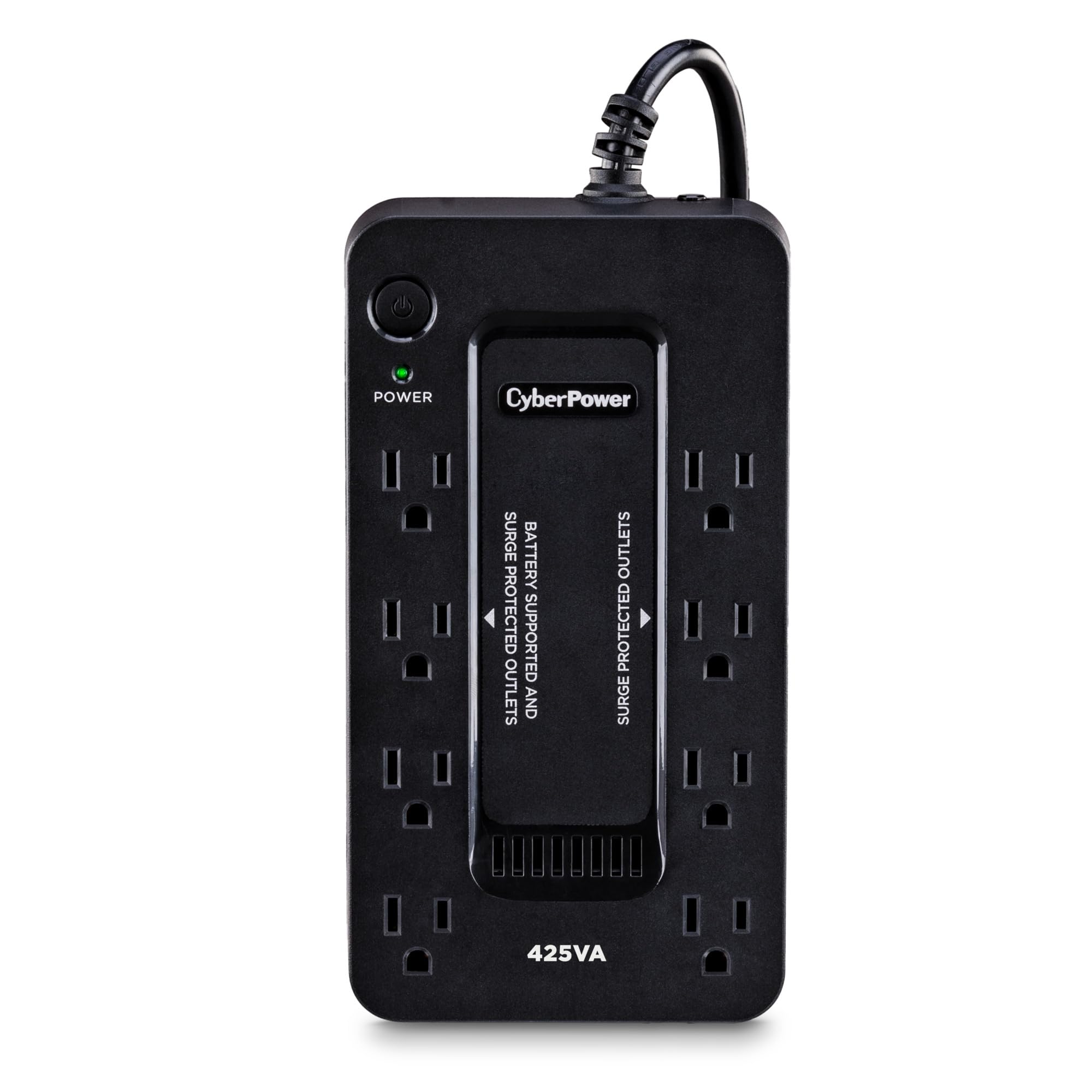 CyberPower ST425 Standby UPS Systems - 425VA/260W, 120 VAC, NEMA 5-15P, Compact, 8 Outlets, $75000 CEG, 3YR Warranty