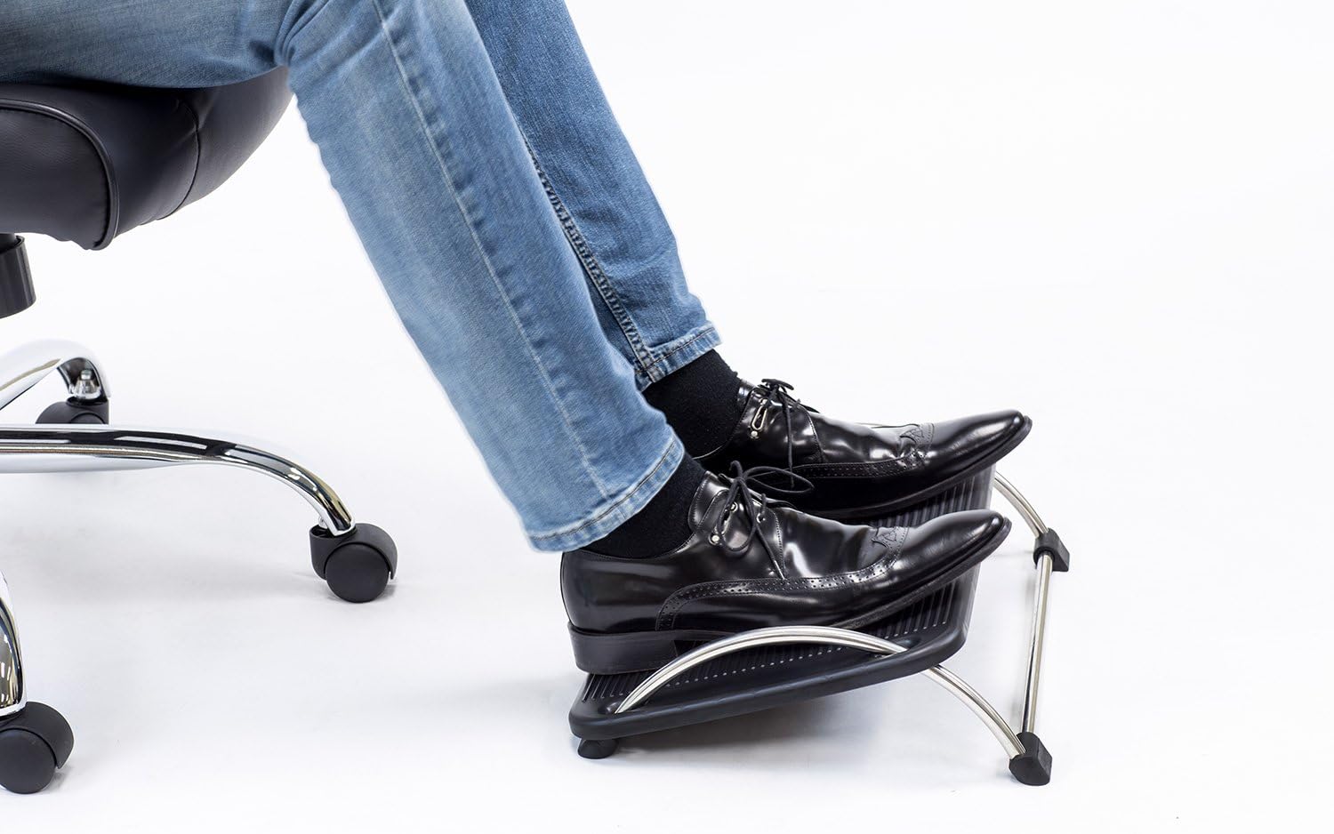 Mount-It! Tilting Footrest Under Desk | Ergonomic Office Foot Rest Adjustable | Computer Desk Foot Support | Large Platform