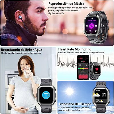Reloj Inteligente,Smartwatch Militar de 1.8" HD Reloj Inteligente,Smartwatch Militar de 1.8" HD