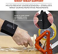 Ergodyne ProFlex 405 Wrist Wrap Support, Enhanced Fit, Black