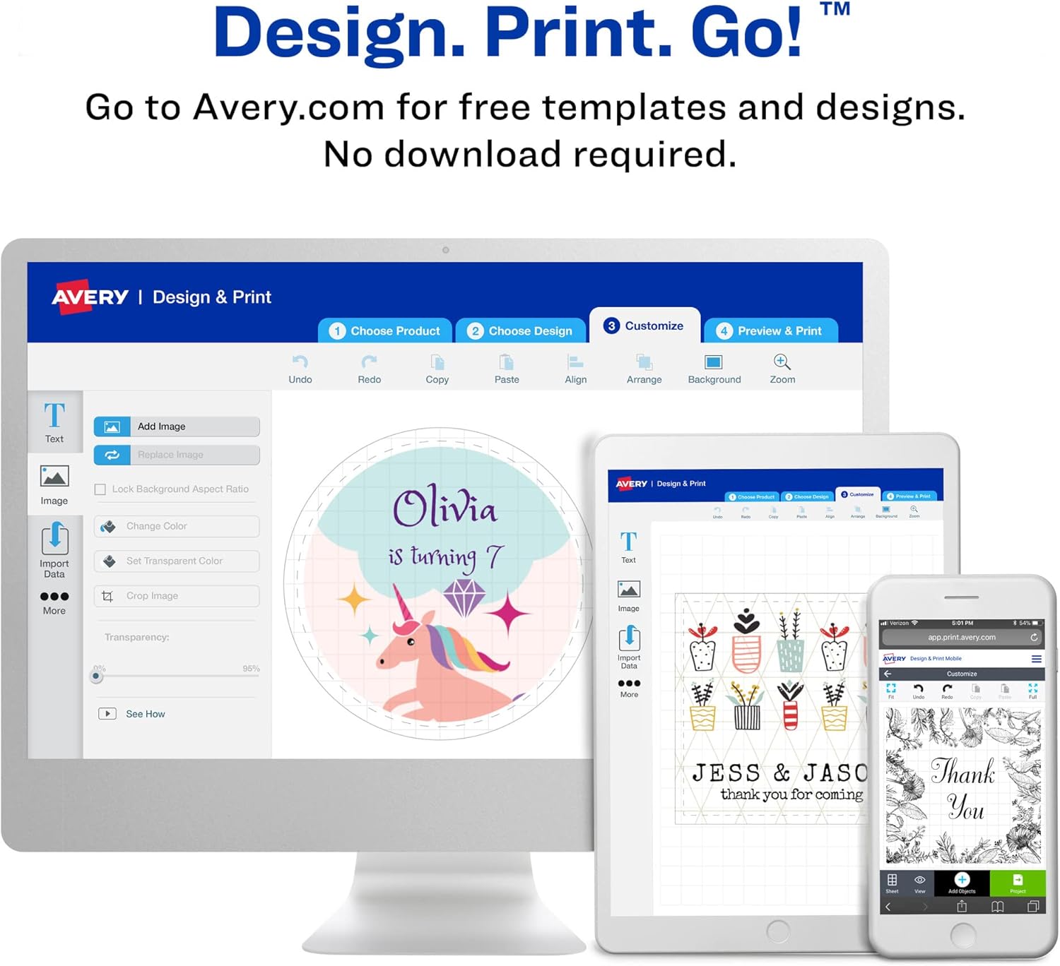 Avery Durable Removable Round Labels, Sure Feed Technology, 3" Diameter, Matte White Film
