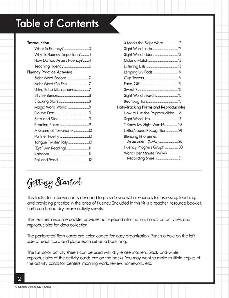 Carson Dellosa Education Train Your Brain: Fluency Level 1 Classroom Kit, Grades K-1