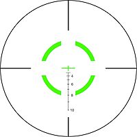 Trijicon VCOG 1-6x24 Riflescope with Green Segmented Circle/Crosshair Reticle and Thumb Screw Mount