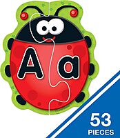 Carson Dellosa Lady Bug Letters Game, 26 2-Sided Ladybugs and Leaves Alphabet Puzzle