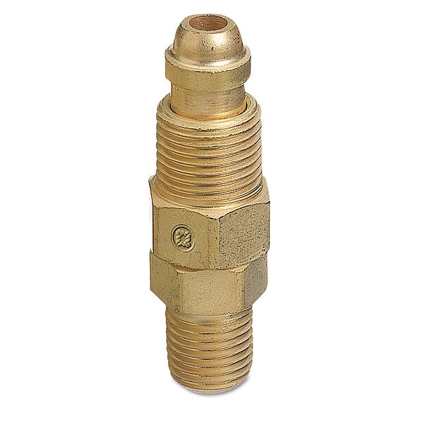 Western Enterprises AW-427 Inert Arc Hose & Torch Adapters, Brass, Straight, RH, Male/male Connection, 0.5 Length, B-Size