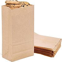 Duro 2# Brown Paper Lunch Bags 500 Count, Bulk Disposable Brown Paper Bags, Small SOS Paperbags for Candy, Snacks & Treats - 4.31 x 2.43 x 7.87 Inches