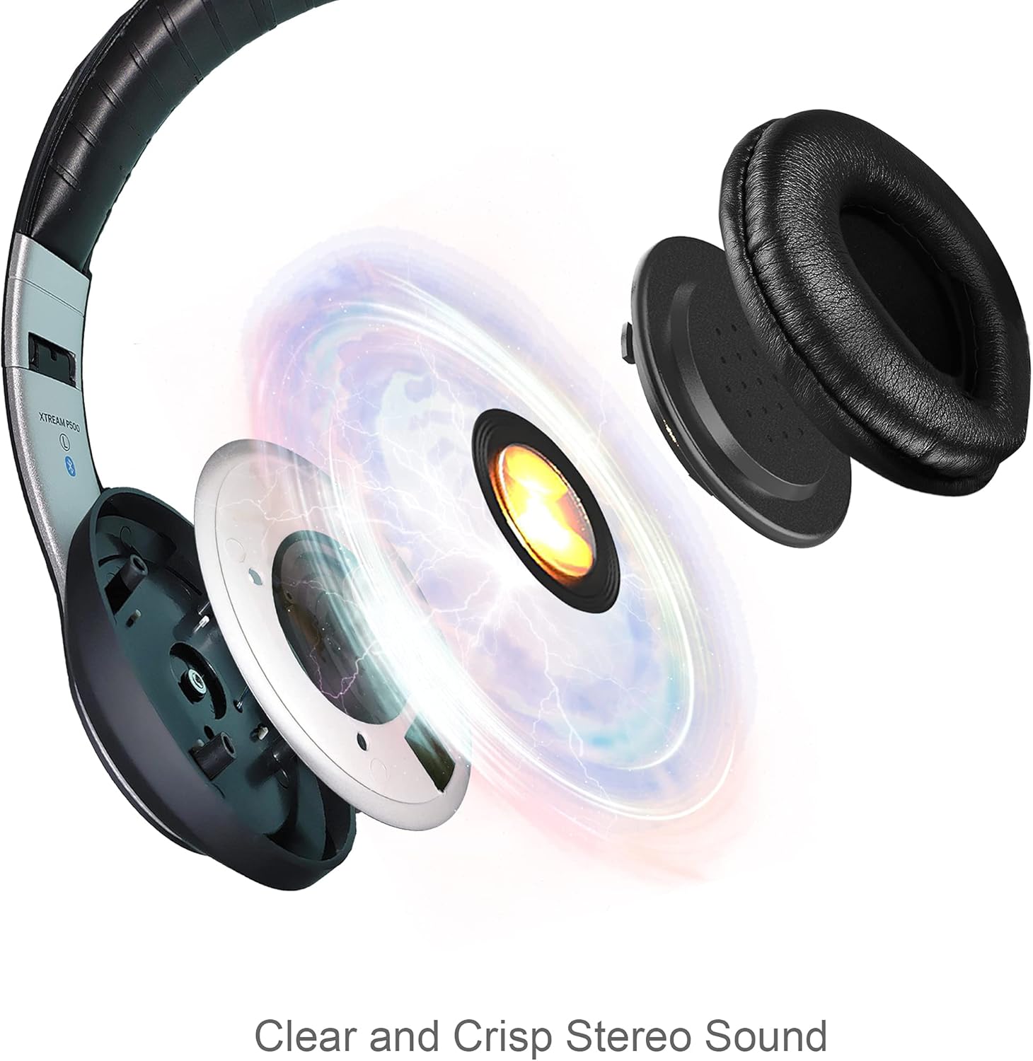 Adesso Xtream P500 - Bluetooth stereo headphone with built in microphone - 5.0 Bluetooth - 3.5mm jack - XTREAMP500