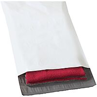 Returnable Poly Mailer Envelopes, 12"x15 1/2", White, Self-Seal with Tear Strip and Second Adhesive Strip for Return, Waterproof and Puncture Resistant, For Packing, Mailing, and Shipping, Pack of 100