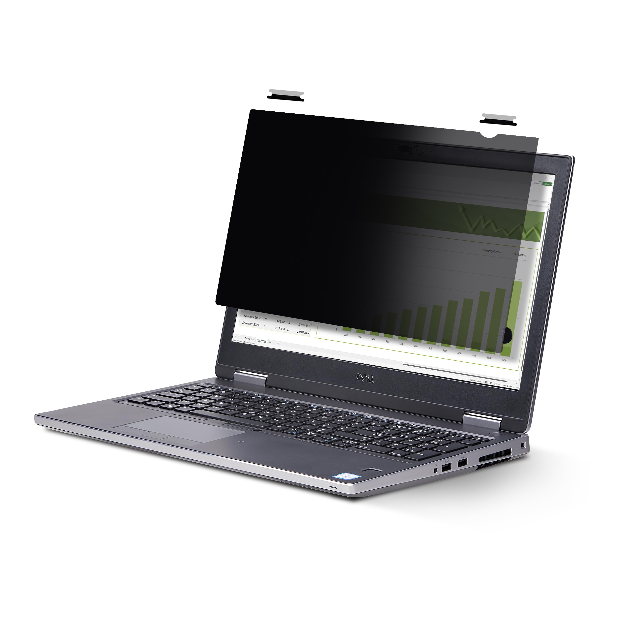 StarTech.com 15.6-inch 16:9 Flip-Up Privacy Screen with Touch, Laptop Security Shield, Anti-Glare Blue Light Filter