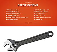 Crescent 12" Adjustable Black Oxide Wrench, Boxed - AT212BK