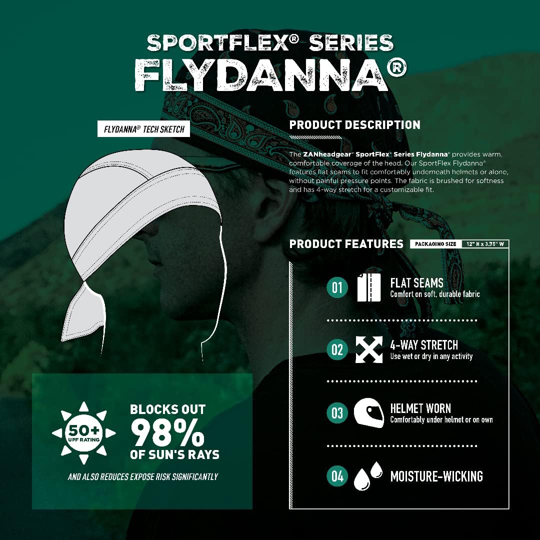 ZANheadgear Flydanna 6-Panel Bandanna Headwrap