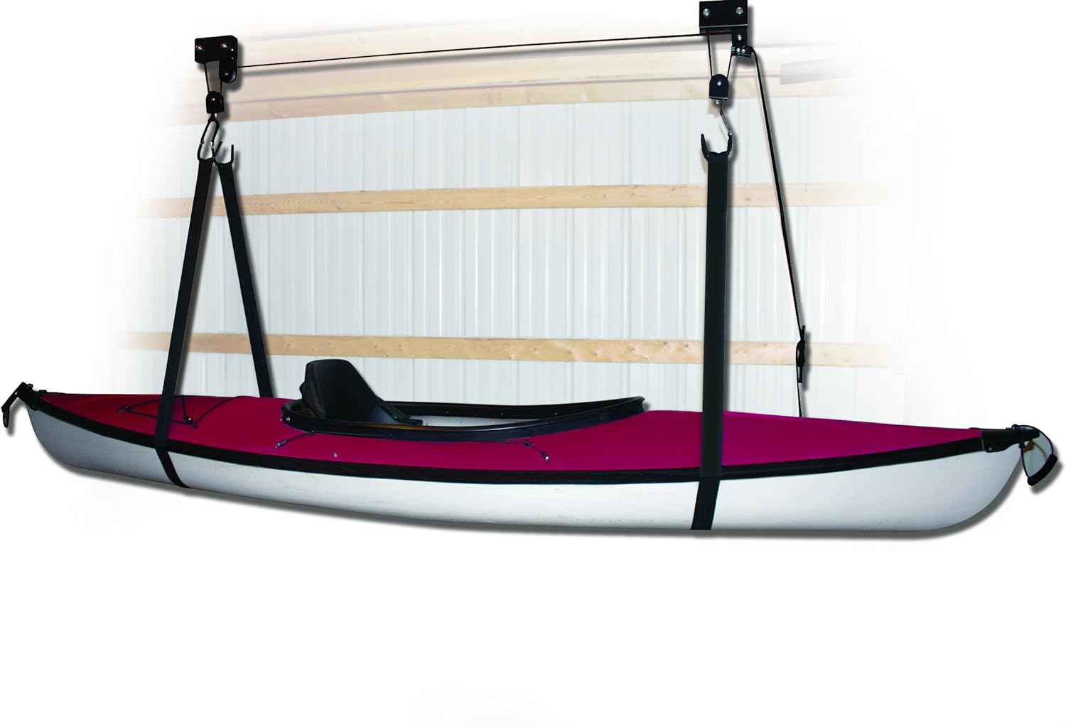 attwood 11953-4 All-In-One Hoist System for Kayaks, Canoes and Bikes, Black Finish