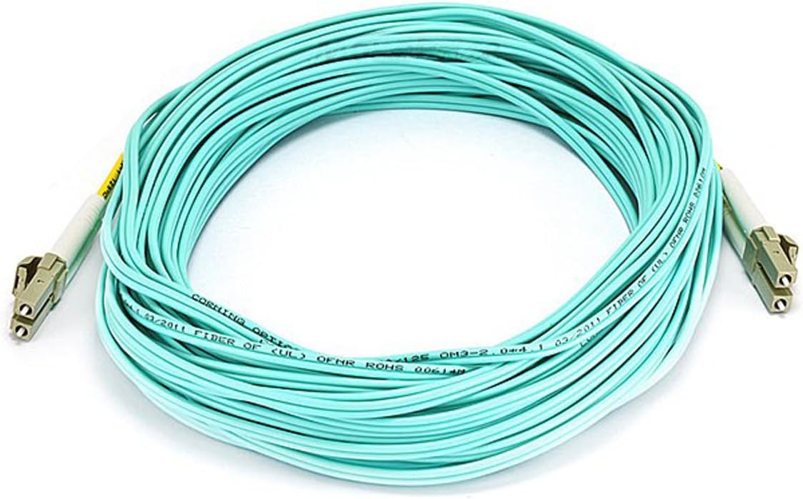 Monoprice OM3 LC/LC Duplex Multimode Fiber Optic Cable