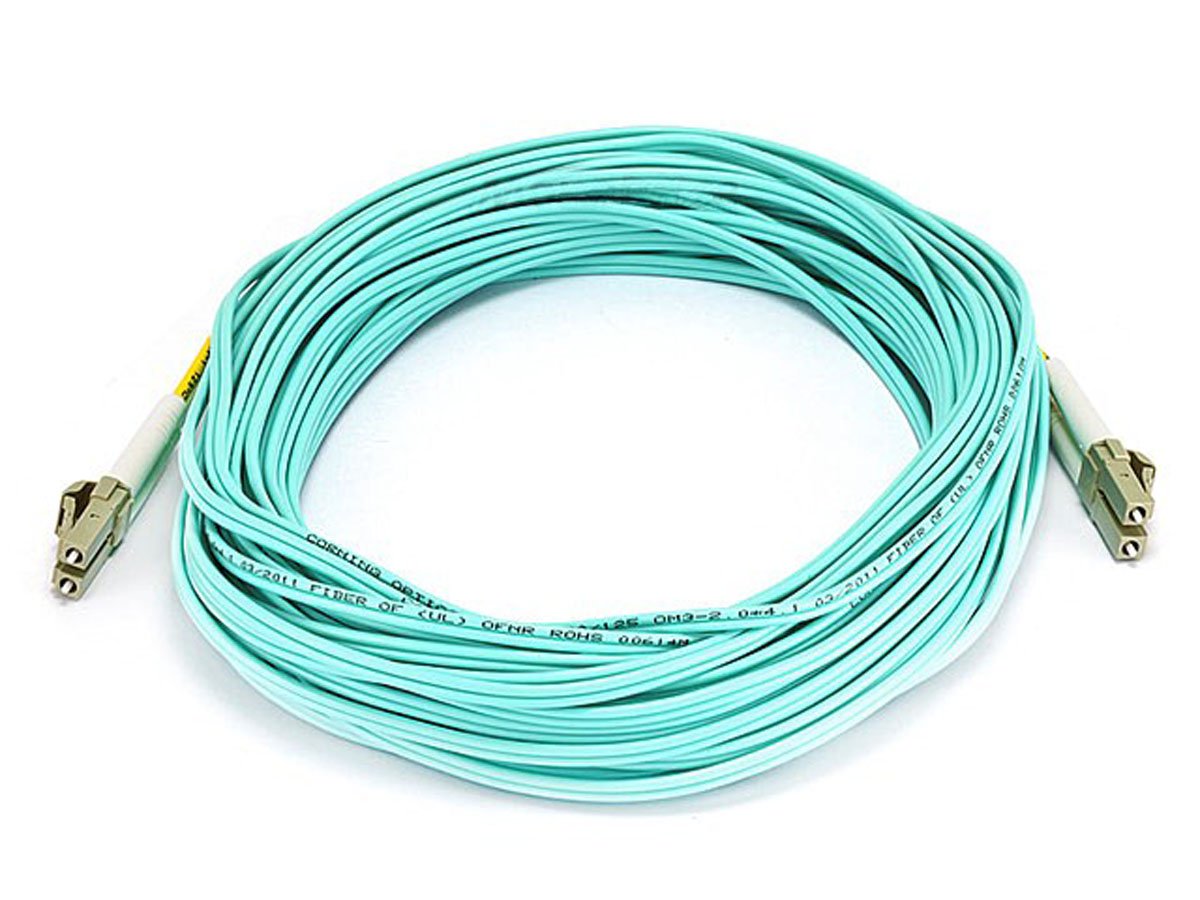 Monoprice OM3 LC/LC Duplex Multimode Fiber Optic Cable