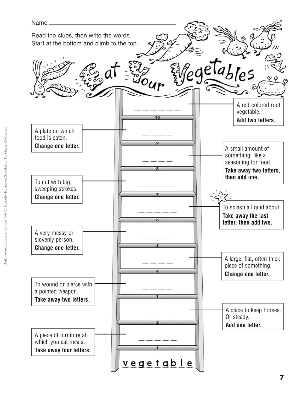 Daily Word Ladders: Grades 4-6: 100 Reproducible Word Study Lessons That Help Kids Boost Reading, Vocabulary