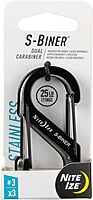 NITE IZE S-Biner Stainless Steel Dual Carabiner 3 Pack