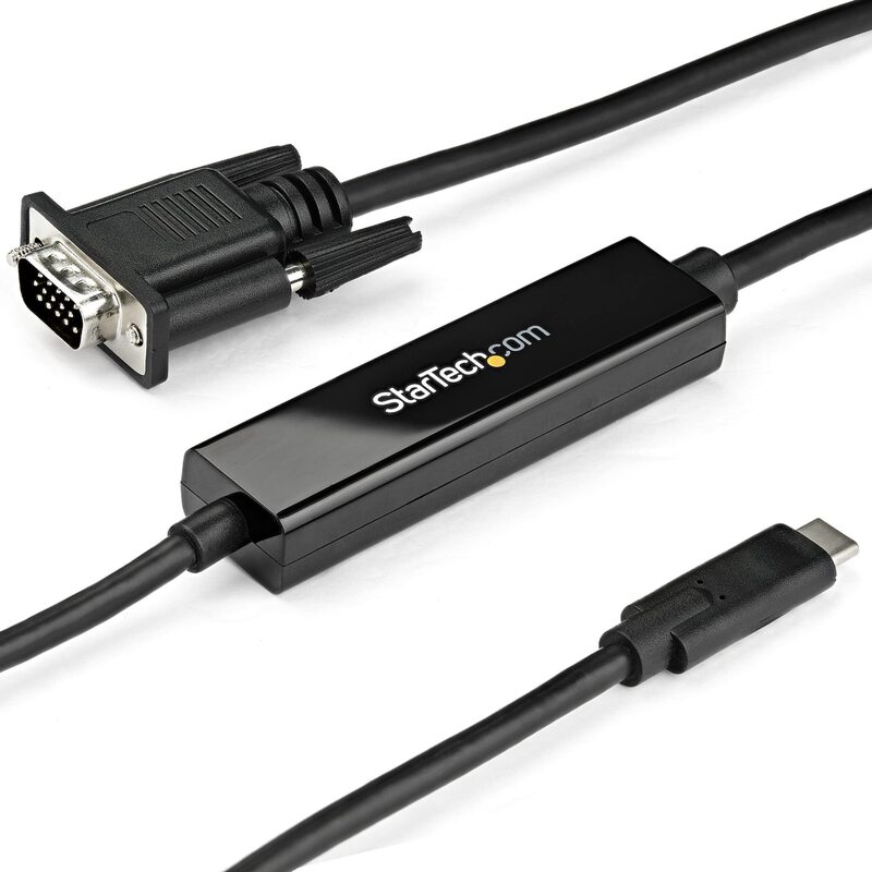 StarTech.com USB C to VGA Active Adapter Cable - Thunderbolt 3 Compatible