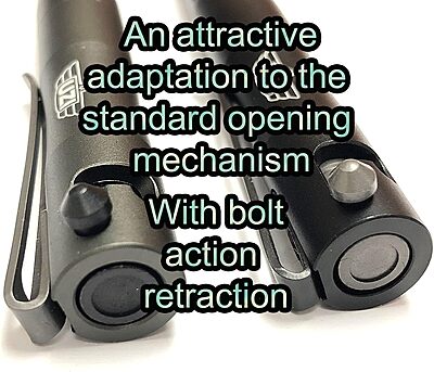 UZI Tactical Bolt Action Pen, Ultra-durable Aircraft Aluminum