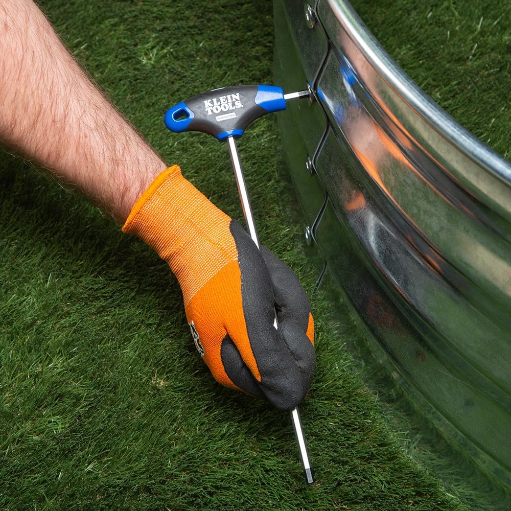 Klein Tools JTH98M T-Handle Hex Key Set, Metric Sizes Allen Wrench Set with 9-Inch Blades, Stand Included, 8-Piece