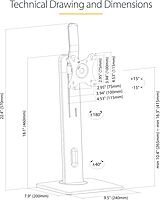 StarTech.com Adjustable VESA Monitor Stand