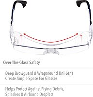 Honeywell Uvex Ultra-Spec 2001 OTG (Over-the Glass) Visitor Specs Safety Glasses with Clear Ultra-Dura Anti-Scratch Lens