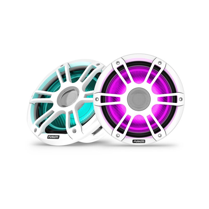 Garmin Fusion® Signature Series 3i Marine Coaxial Speakers, 8.8" 330-watt CRGBW Coaxial Sports White Marine Speakers (Pair)