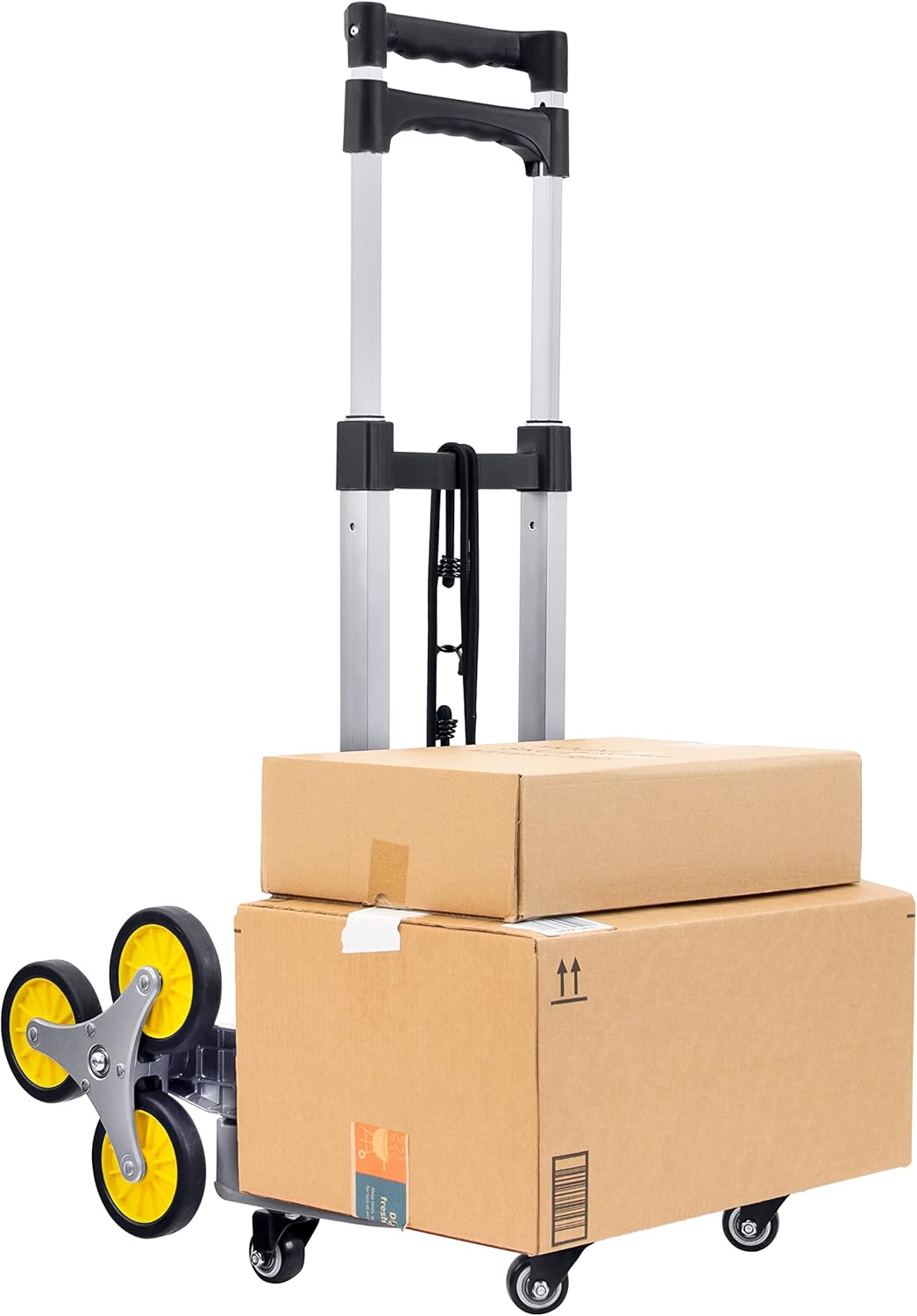 Mount-It! Stair Climber Dolly, 3 Wheel Stair Climbing Hand Truck with Folding and Telescoping Handle