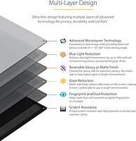 StarTech.com 14-inch MacBook Pro 21/23 Laptop Privacy Screen, Anti-Glare Privacy Filter with51% Blue Light Reduction