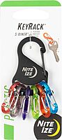 Nite Ize KeyRack Steel S-Biner - Key Carabiner Organizer with 6 Colorful S-Biners