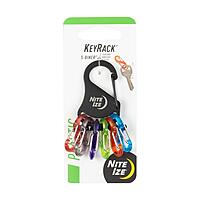 Nite Ize KeyRack Steel S-Biner - Key Carabiner Organizer with 6 Colorful S-Biners