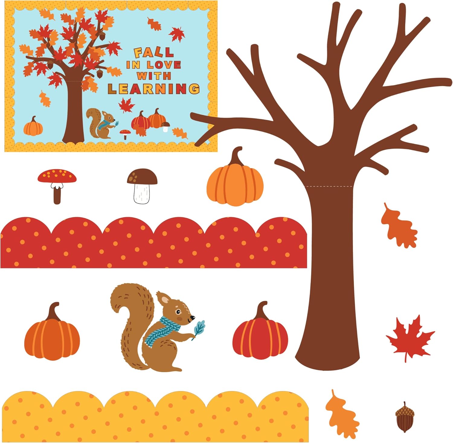 Office Depot® Brand 243-Piece Bulletin Board Kit, All Year Round