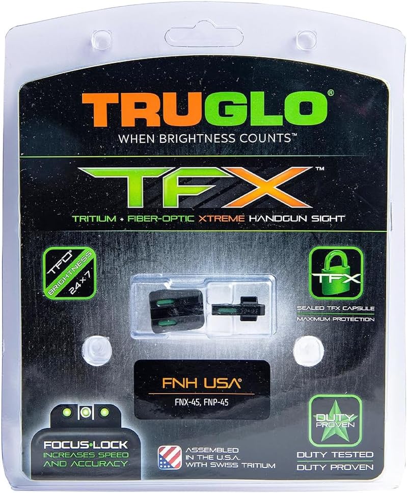 TRUGLO TFX Day/Night Handgun Sight (Tritium & Fiber-Optic)
