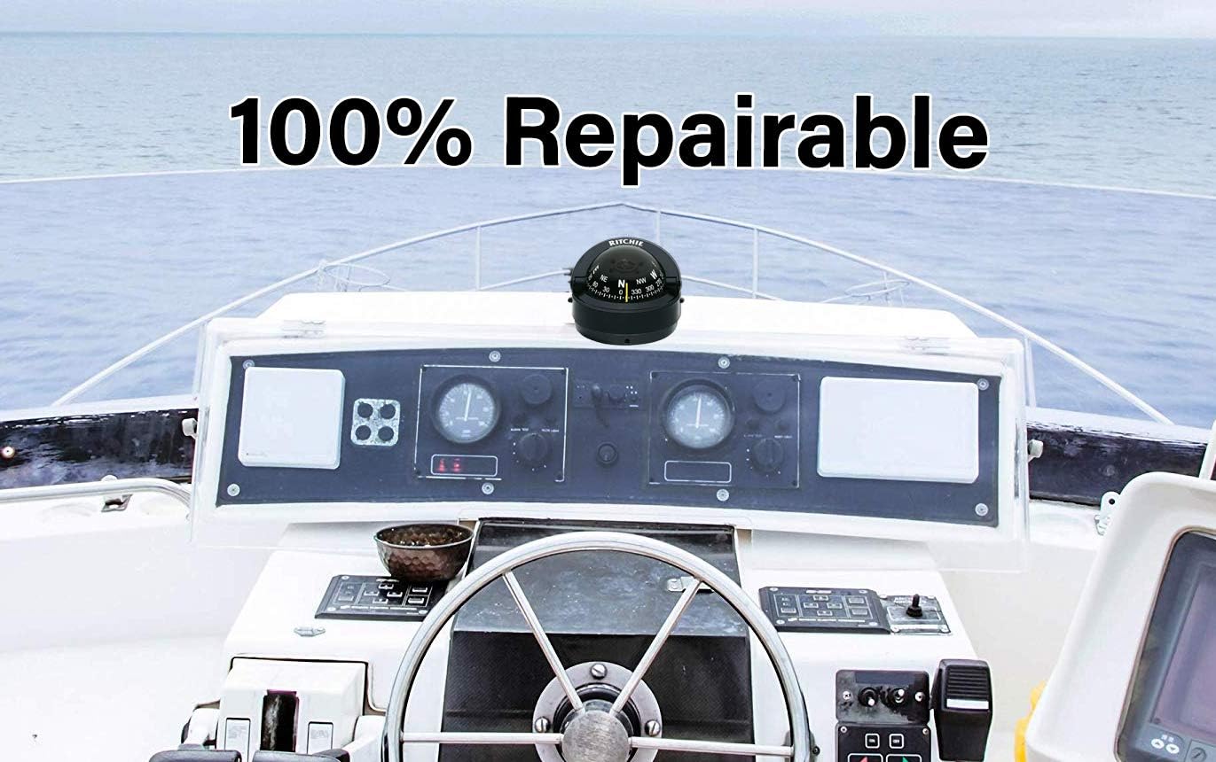 S-53 Ritchie Navigation Explorer Compass 2 3/4-Inch Dial with Surface Mount, Black