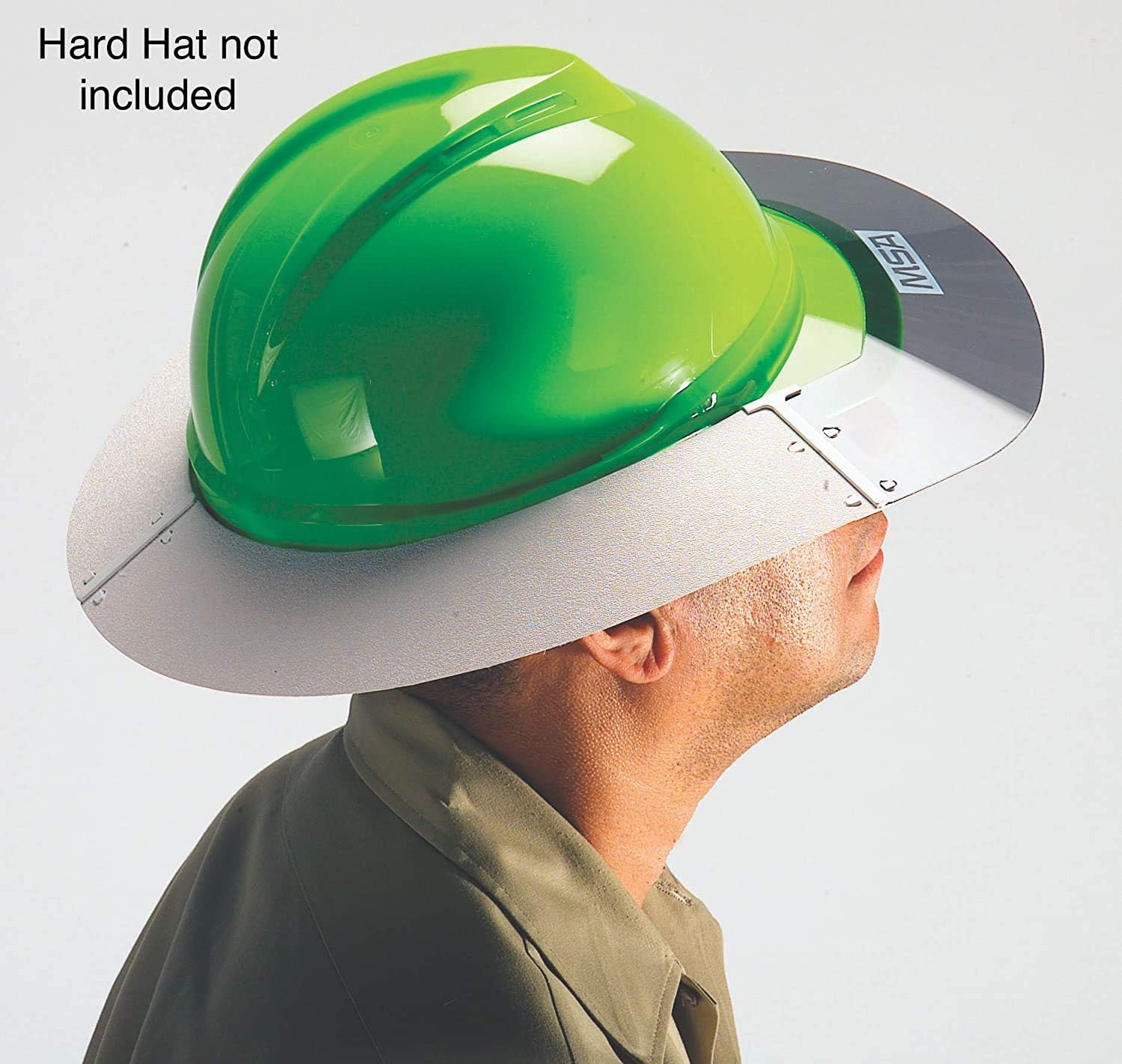 MSA 697410 V-Gard Sun Shield - Standard V-Gard Hat/Full Brim Attachment, Polyurethane Brim Extender, Smoke-Tinted Lexan